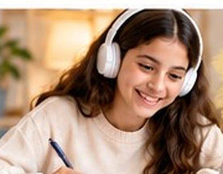 Élève concentré pendant un travail de français